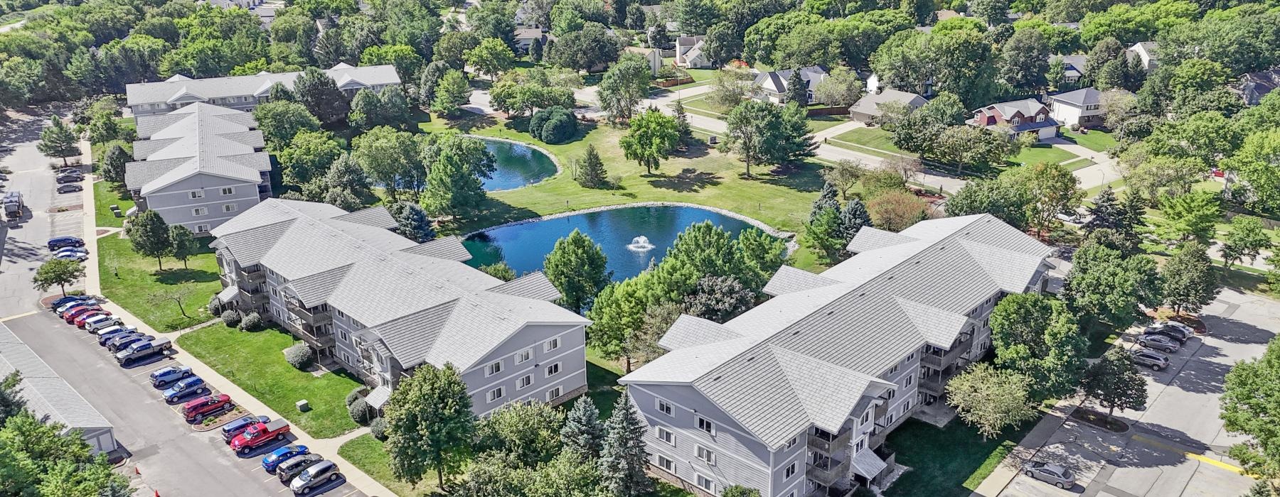 a high angle view of a building
